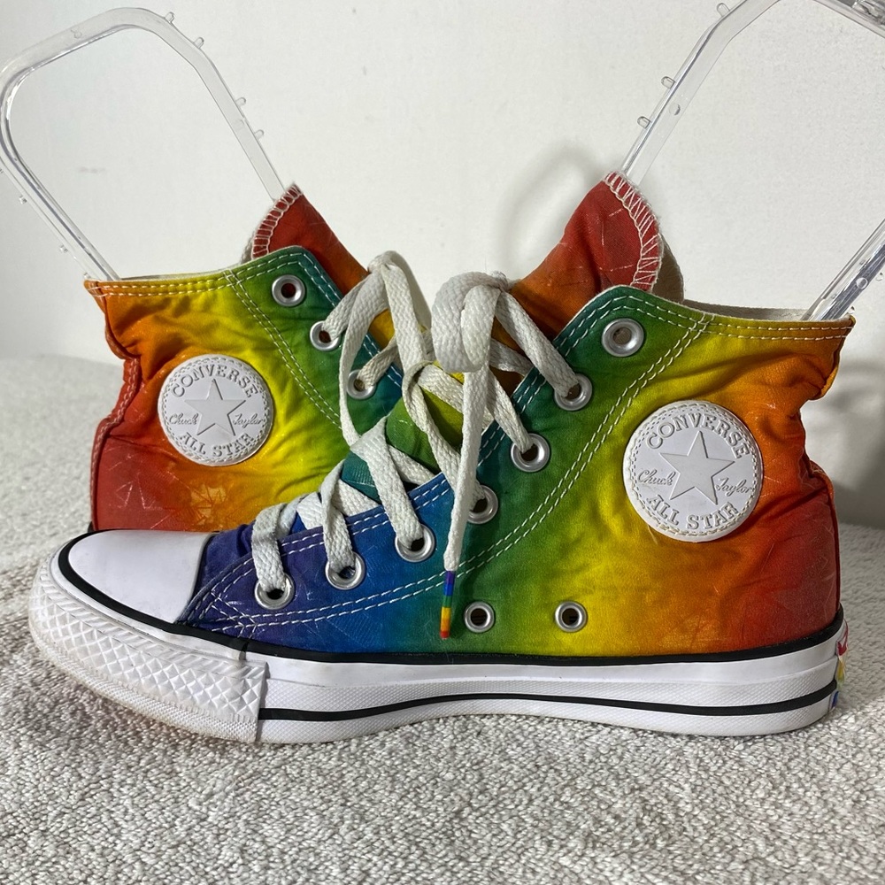 Converse Chuck Taylor AllStar Geostar Hi Pride Rainbow TieDye HiTop Sneakers 5.5
